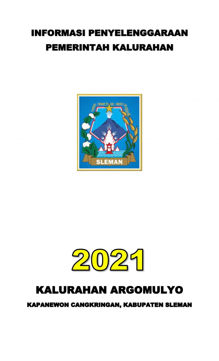 IPPKal Kalurahan Argomulyo Tahun 2021